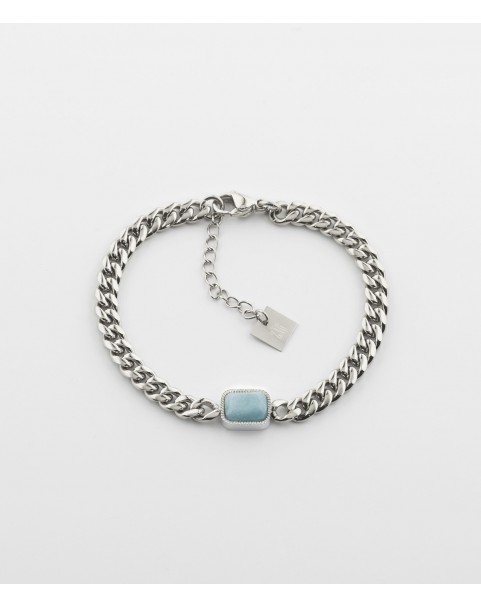 Bracelet Zag Ulysse acier amazonite