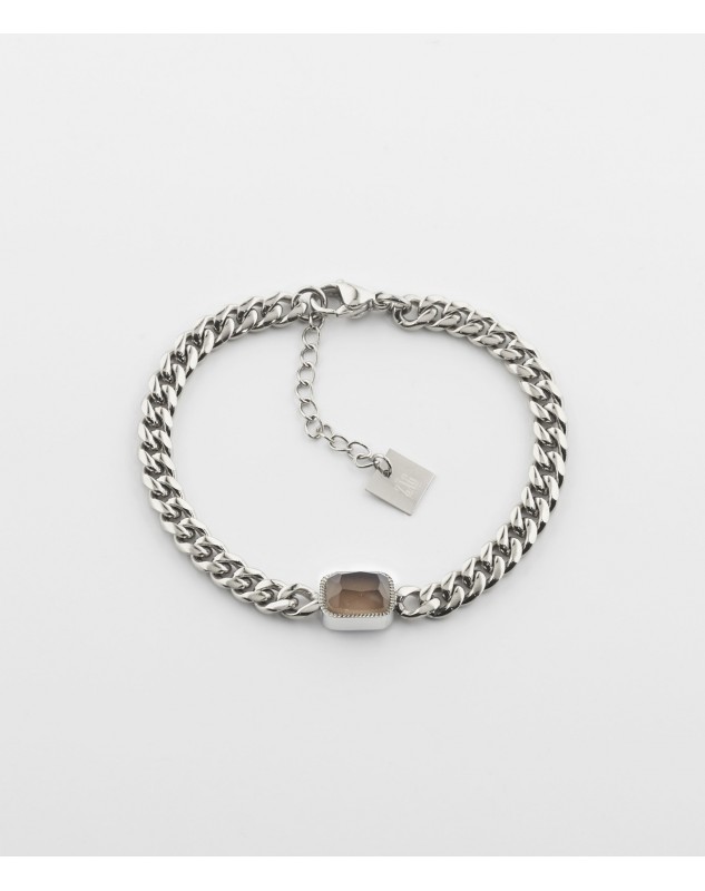 Bracelet Zag Ulysse acier amazonite