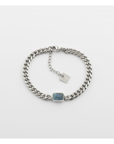 Bracelet Zag Ulysse acier amazonite