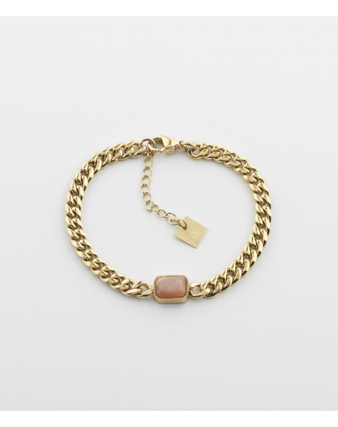 Bracelet Zag Ulysse acier amazonite