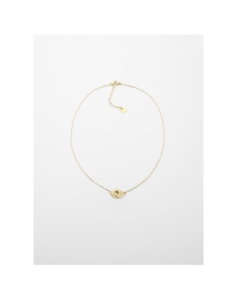 Collier Zag Bow acier doré