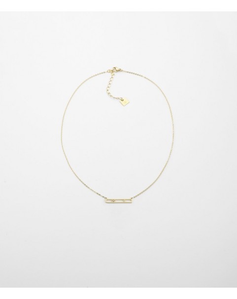 Collier Zag Trinity acier doré