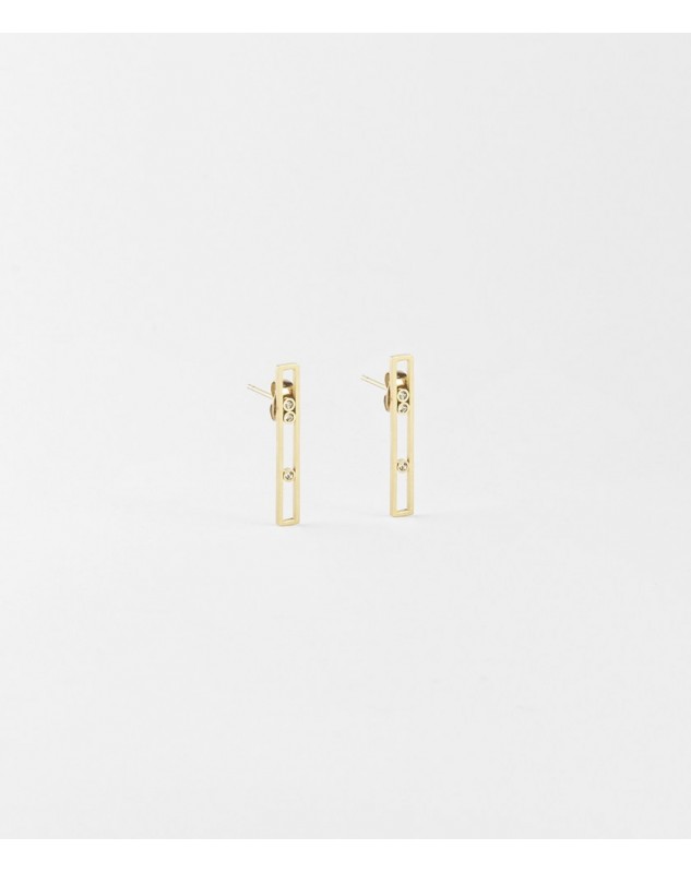 Boucles d'oreilles Zag Trinity acier
