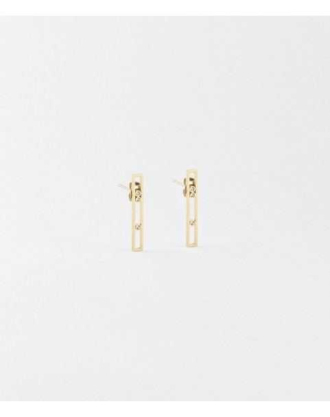 Boucles d'oreilles Zag Trinity acier