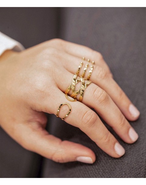 Bague Zag Infinity acier