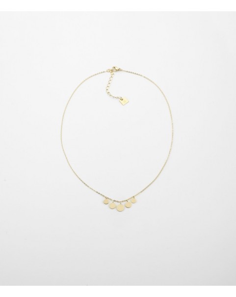 Collier Zag Pluton acier doré