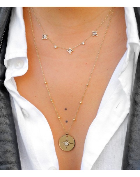 Collier Zag Manhattan acier