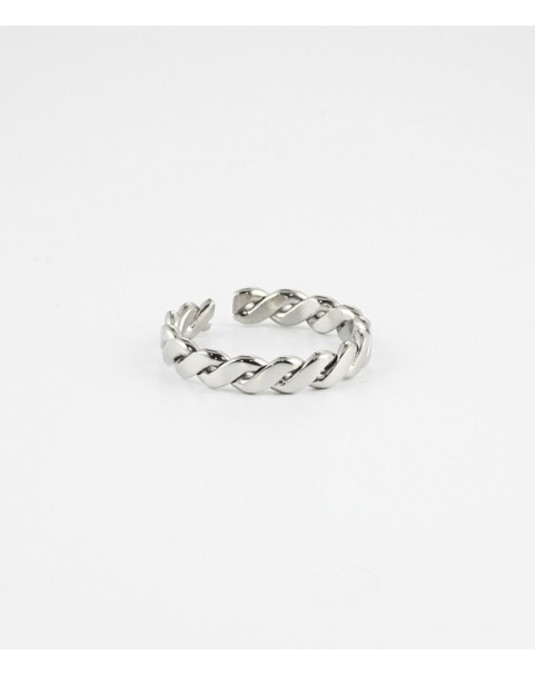 Bague Zag Swan acier