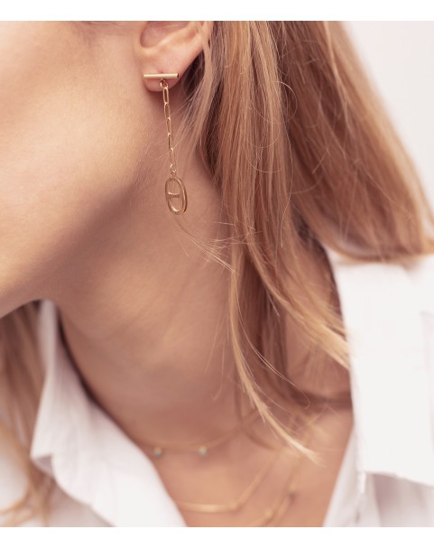 Boucles d'oreilles Zag Daniela acier