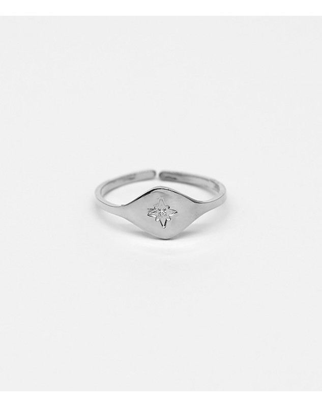 Bague Zag Ojos acier doré