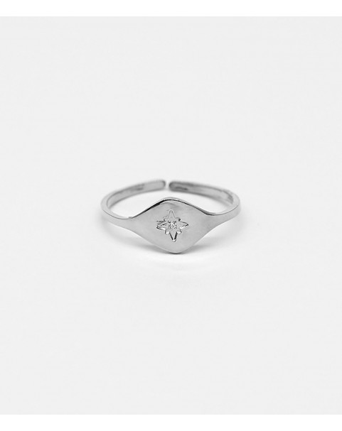 Bague Zag Ojos acier doré