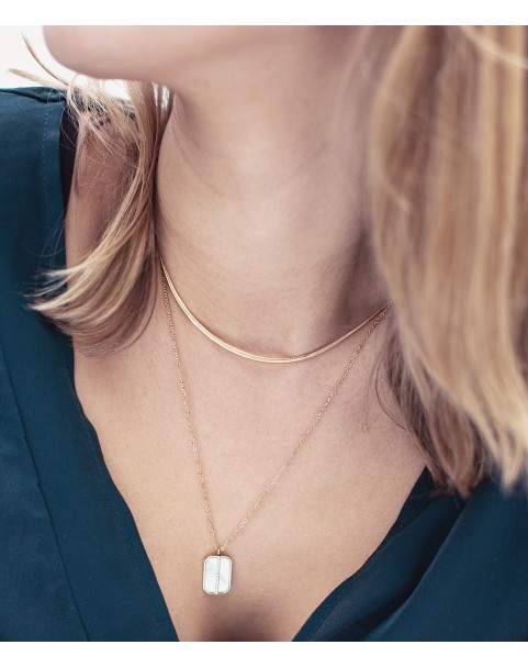 Collier Zag Nikov acier doré