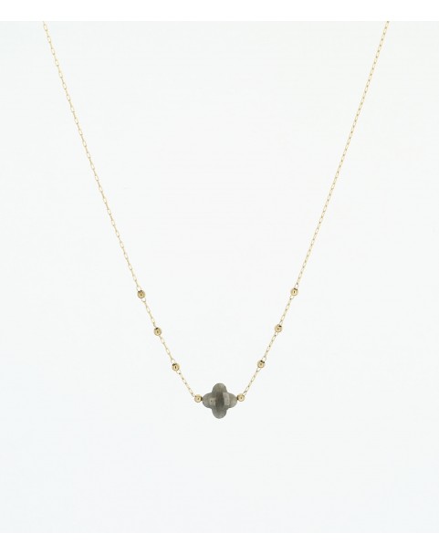 Collier Zag Velasquez acier doré