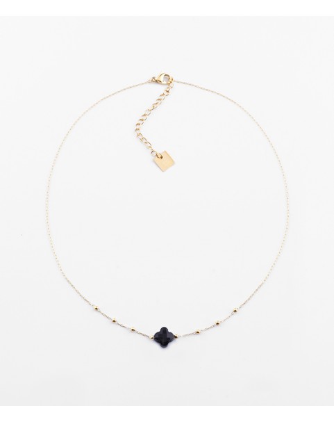 Collier Zag Velasquez acier doré