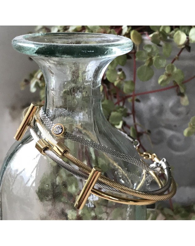 Bracelet Zag Ming acier