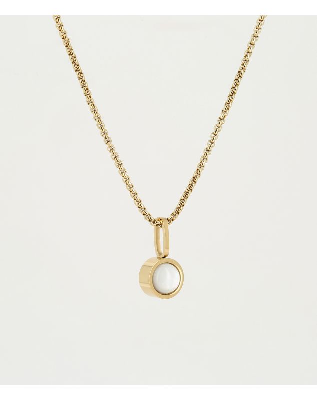 Collier Zag Lima acier doré