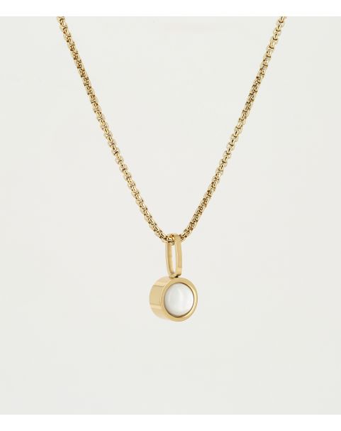 Collier Zag Lima acier doré