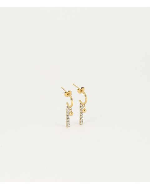 Boucles d'oreilles Zag Simone acier doré