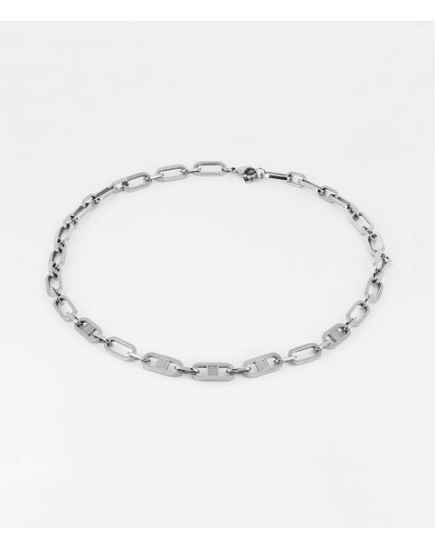 Collier Zag Délia acier doré