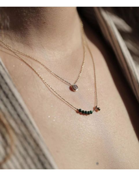 Collier Zag Apollo acier doré