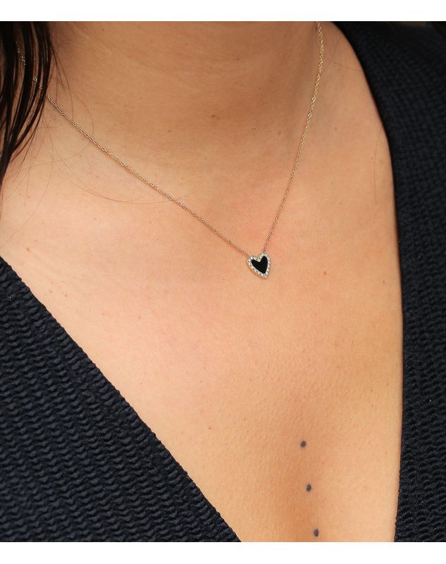 Collier Zag Michael acier doré