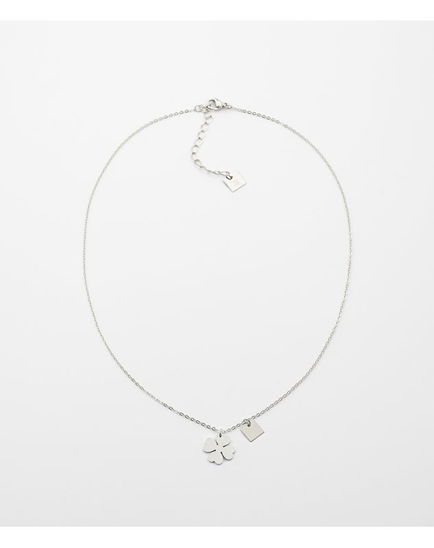 Collier Zag Clover acier doré