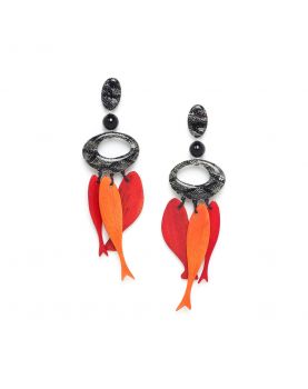 Boucles d'oreilles Nature bijoux Poisson Rouge grand modèle 2