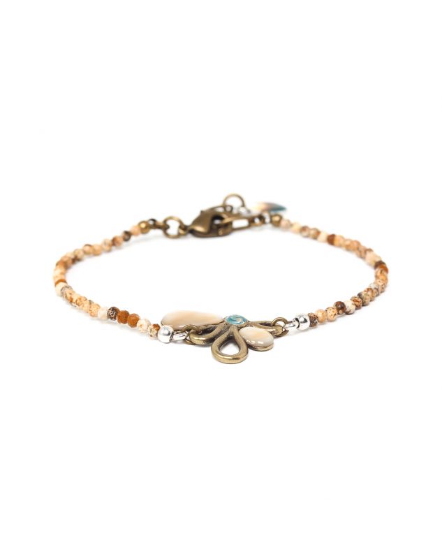 Bracelet Nature bijoux Fleurs du désert jaspe et fleur