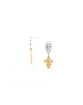 CHELLAH boucles d'oreilles poussoir pendant ajouré Ori Tao 2