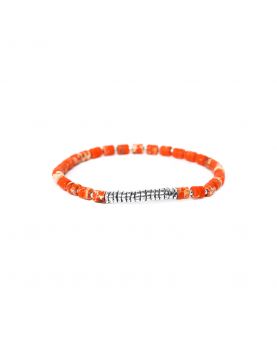 Bracelet Puka Jaspe Orange...
