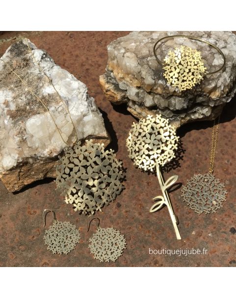 HORTENSIA Collier Long Doré RAS