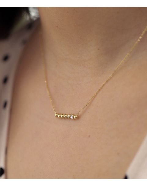 Collier Zag Muri acier doré