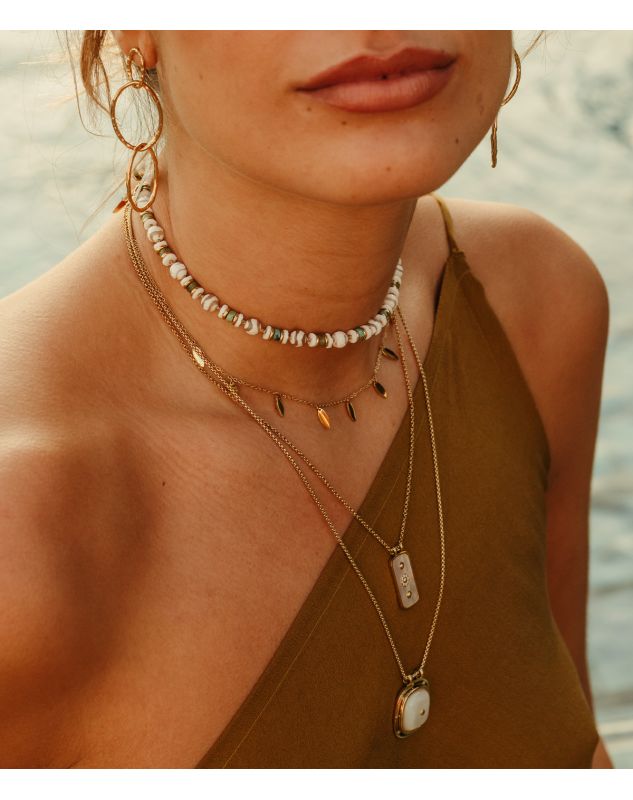 Collier Zag Flora acier