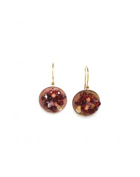 Grenadine Nature Bijoux Boucles d'Oreilles Bouquet Sur...