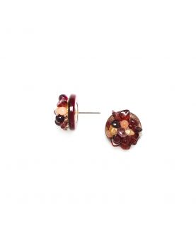 Grenadine Nature Bijoux Boucles d'Oreilles Bouquet Puces 2