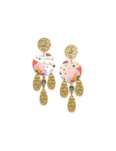 Rosy Boucles D'Oreilles 3 Gouttes Dorées Franck Herval