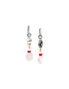 Nenuphar Boucles d'Oreilles Améthyste Nature Bijoux