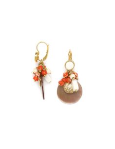 Porquerolles Boucles D'Oreilles Dormeuses Disque Nacre... 2