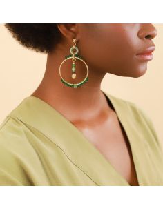 AGATA VERDE Boucles D'Oreilles Gitanes Nature Bijoux 2