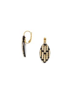 MADAM BOGOLAN Boucles D'Oreilles Dormeuses Ovales Nature... 2