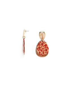 PICCADILLY Boucles D'Oreilles Grand Modèle Rouges Nature... 2