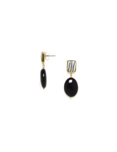 BERLIN Boucles D'Oreilles Pendant Ovale Nature Bijoux 2