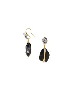 BERLIN Boucles D'Oreilles Crochets Onyx Faceté Nature Bijoux 2