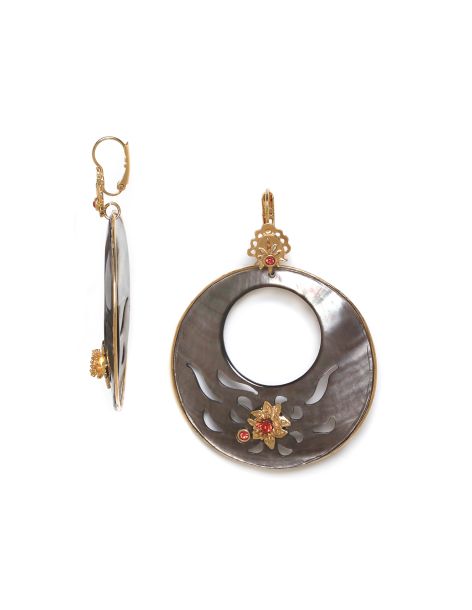 FRIDA Boucles D'Oreilles Dormeuses Nacre Grand Modèle... 2