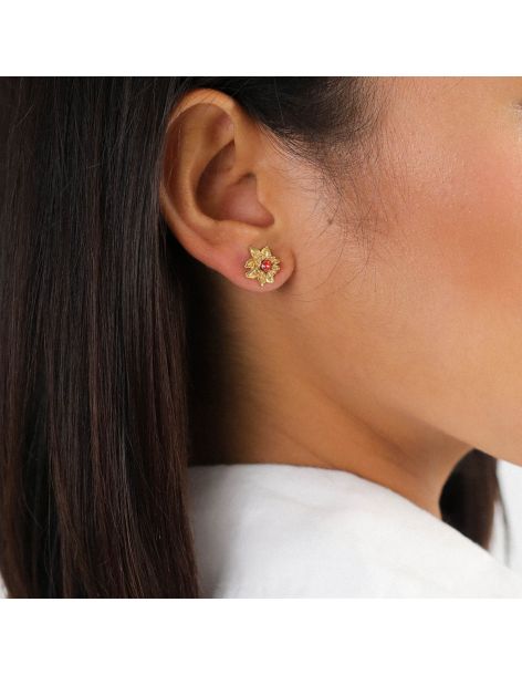 FRIDA Boucles D'Oreilles Puces Dorées Franck Herval 2