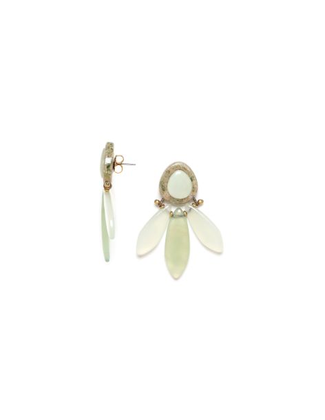 PAPYRUS Boucles D'oreilles 3 Eléments Jade Nature Bijoux 2