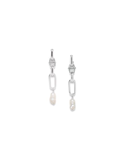 BROOKLYN Boucles D'Oreilles Longues Argentées Ori Tao