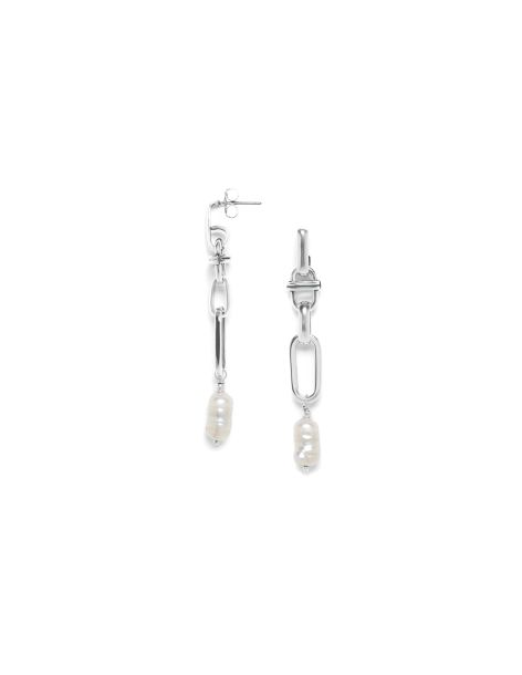 BROOKLYN Boucles D'Oreilles Longues Argentées Ori Tao 2