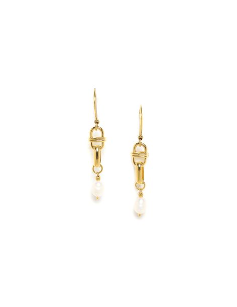 BROOKLYN Boucles D'Oreilles Crochets Dorées Ori Tao