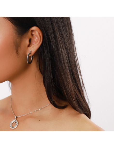 Enzo Boucles D'Oreilles Créoles Ori Tao 2